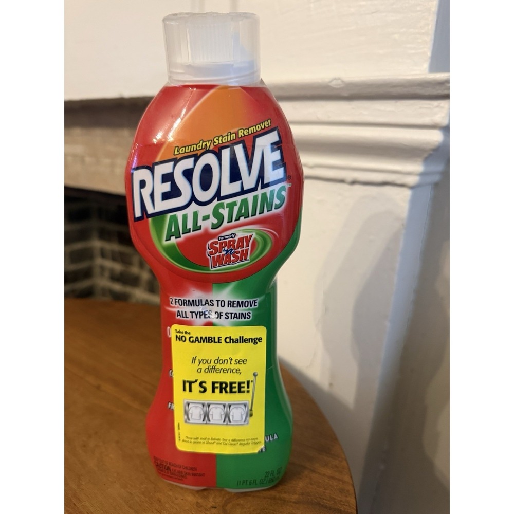 Resolve All-Stains Pre-Treat Laundry Stain Remover Dual Power 22 fl oz New/RARE